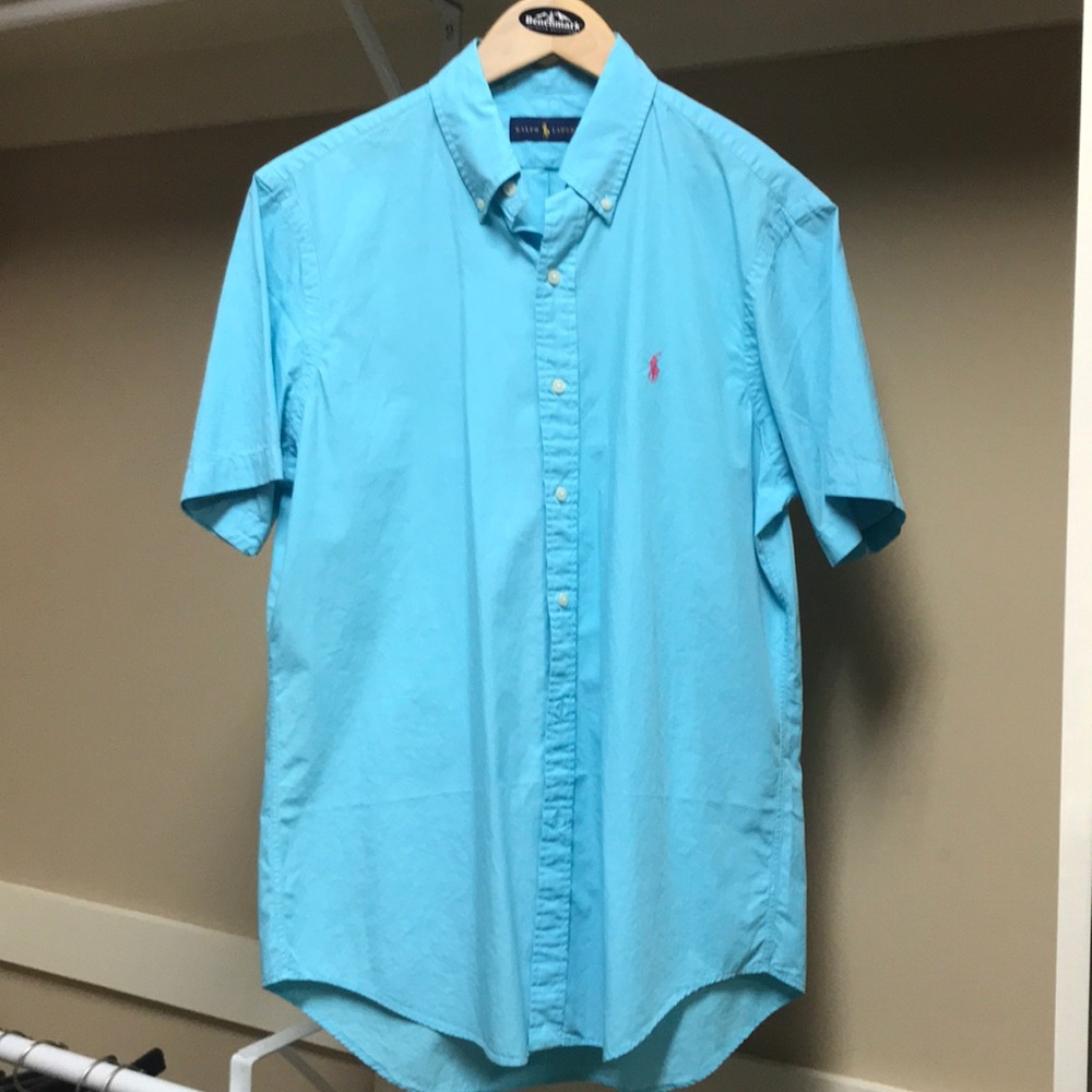 Polo button down shirt.